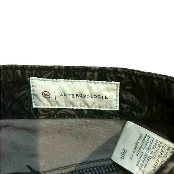 Anthropologie AG Adriano Goldschmied Velvet High Rise Stevie Ankle Jeans Size 26 - Picture 6 of 9